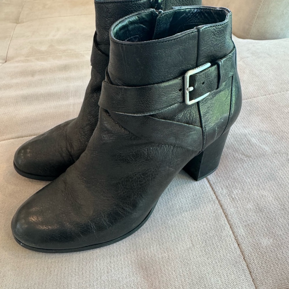 Cole Haan Women's Black Leather Ankle Boots